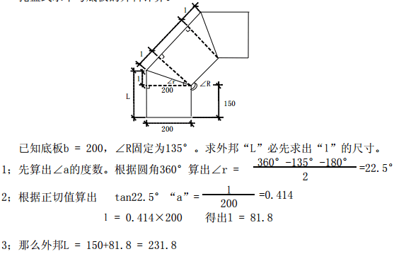 托盤(pán)式水平彎底板開(kāi)料計(jì)算